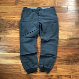 J. Crew cuffed jeans. 32 waist (runs generous). Dark chambray.